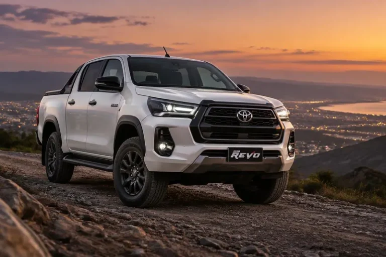 White Toyota Hilux Revo 4x4 double cabin